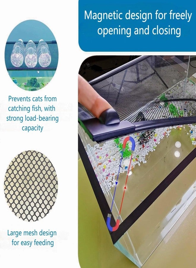 JOOFAN DIY Magnetic Fish Tank lid Cover Protective net Reptile Tank lid Aquarium lid 37"X18" Keep Fish from Jumping Out Prevent Reptiles, Turtles, etc., from Escaping - Image 4