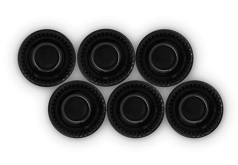 Konvio Kitchen Black Melamine Unbreakable Dinner Set Collection Plates Bowl and Spoons (22 Pieces, Rich Black) - Image 4