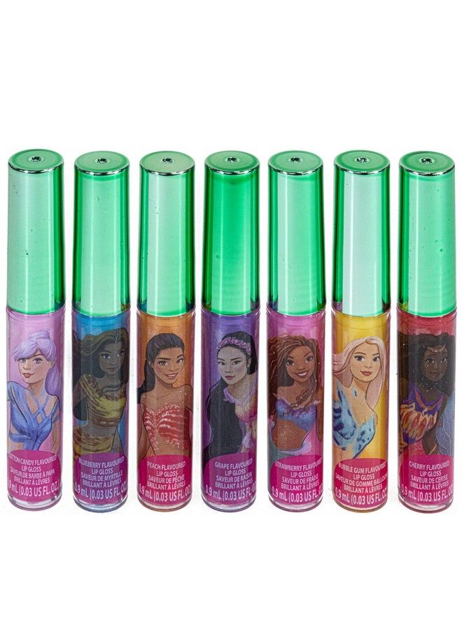 TOWNLEY GIRL The Little Mermaid Super Sparkly 7 Piece Party Favor Vegan Plant Based Lip Gloss Makeup Set For Girls Kids Toddlers Perfect For Parties Sleepovers Makeovers Birthday Gift For Girls Above 3 Yrs - Image 1