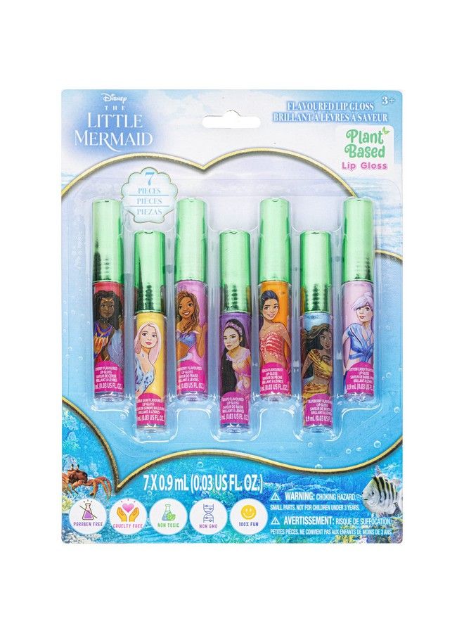 TOWNLEY GIRL The Little Mermaid Super Sparkly 7 Piece Party Favor Vegan Plant Based Lip Gloss Makeup Set For Girls Kids Toddlers Perfect For Parties Sleepovers Makeovers Birthday Gift For Girls Above 3 Yrs - Image 3