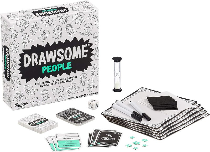 لعبة Games GME048 Drawsome People Board Game، متعددة