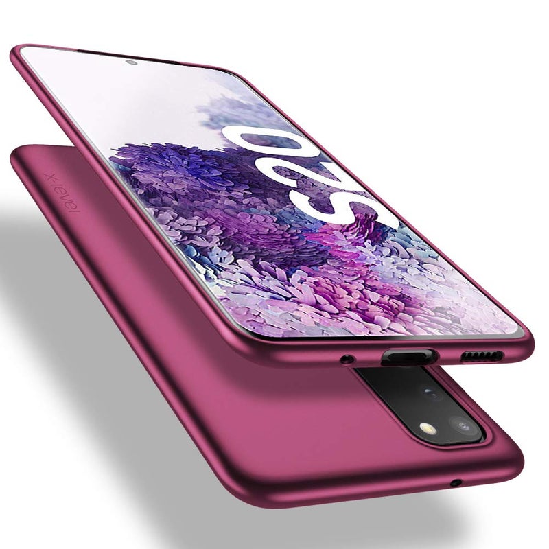 X－Level Xlevel Samsung Galaxy S20 Case Slim Fit Soft TPU Ultra Thin S20 Mobile Phone Cover Matte Finish Coating Phone Case Compatiable Samsung Galaxy S20Galaxy S20 5G  WineRed - Image 1