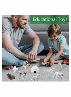 SYOSI 10Pcs Polar Animals Figurines, SYOSI Arctic Animal Toy Figurines Set, Realistic Animal Models, Arctic Circle Ocean Sea Animal Figurines Playset for Kids, Educational Toys  - Image 4
