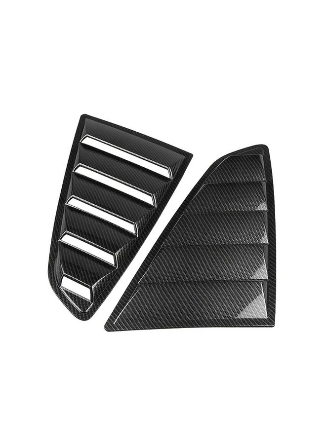 For Ford Mustang 2015-2022 Side Air Intake Panels Rear Window Vent Covers Bright Black ABS Plastic Easy Installation Enhances Aerodynamics Style Durable Car Ventilation Decor - Image 3