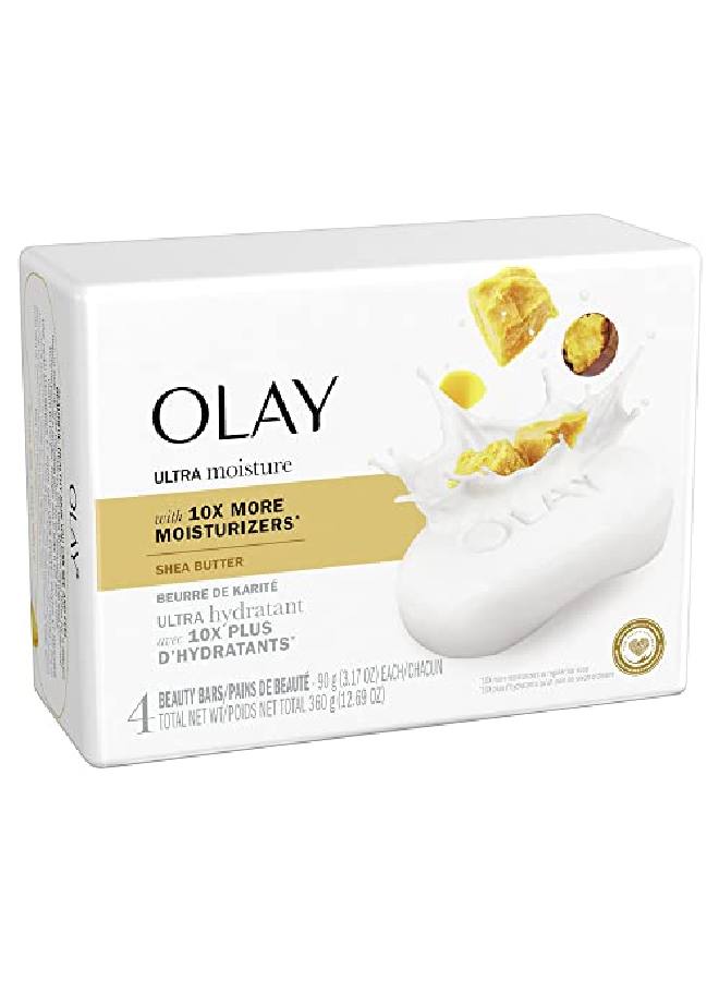 Olay صابون الجمال فائق الترطيب مع زبدة الشيا 3 أونصة 4 قطع - Image 3
