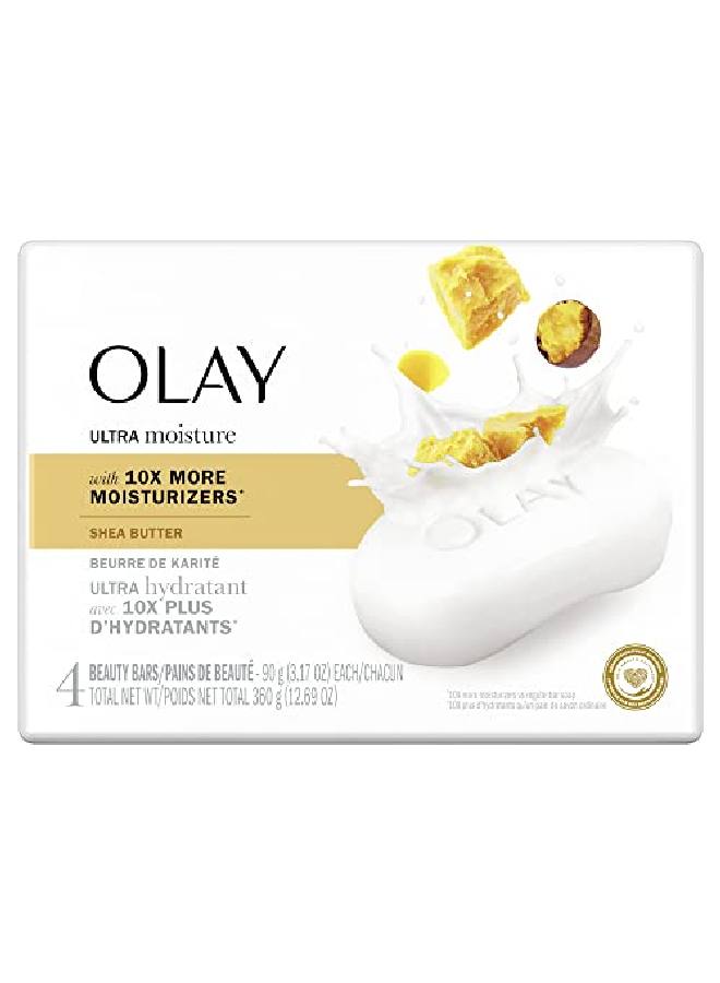 Olay صابون الجمال فائق الترطيب مع زبدة الشيا 3 أونصة 4 قطع - Image 2