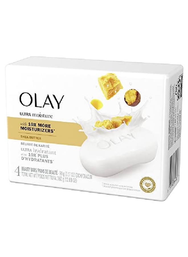 Olay صابون الجمال فائق الترطيب مع زبدة الشيا 3 أونصة 4 قطع - Image 4
