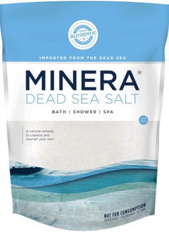 Minera Dead Sea Salt, 100% Pure & Natural, 19 lbs. Fine Grain (0-1.7 mm) Bulk Bag, Easily Dissolving Dead Sea Salts for Soaking & Bathing, Skin Nourishing Fine Sea Salt, Unscented