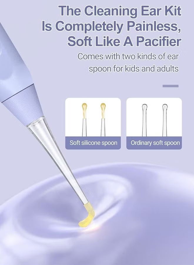 Berma Baby Ear Wax Removal Tool with Light Kids Ear Wax Remover Ear Cleaning Tool Ear Cleaner with Built-in Storage Space UANRNA Upgraded Ear Wax Removal with Light for Kids & Adults (Purple)  - Image 4