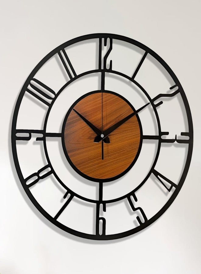 vissera Designer Metal Wall Clock for Living Room | Latest Antique Stylish Fancy Decorative Big Size Wall Watch for Bedroom, Office, Kitchen, Dining, Hall and Décor - Image 1