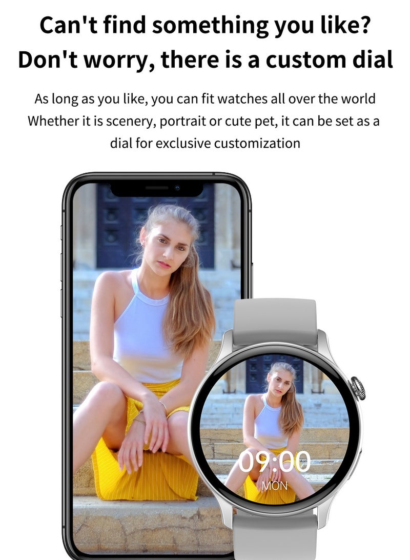 AROAQ HK85 Smart Watch with Thin Body 1.43 Inch AMOLED 466*466 High Definition Color Screen Full Health Monitoring Smartwatch for Men and Women with Low Power Consumption - Image 4