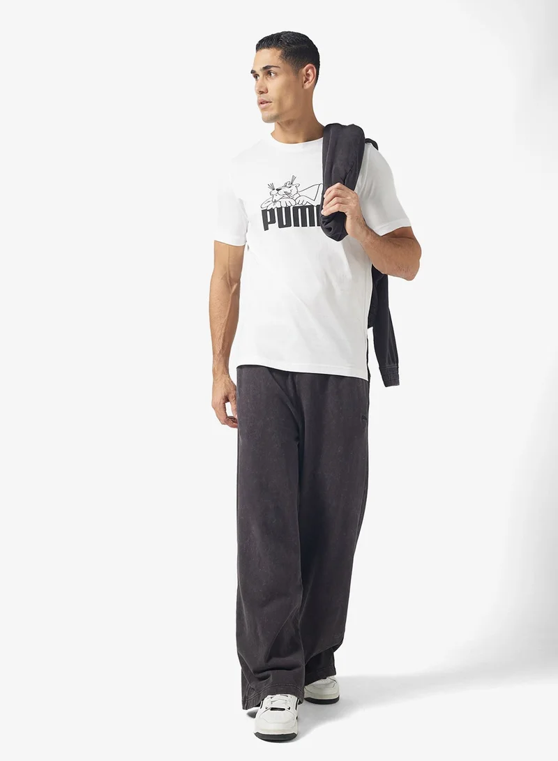 PUMA puma white Graphic Super T-Shirt for Men | Best Price UAE