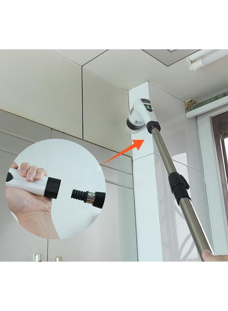 ELTRAZONE Electric Spin Scrubber with 7 Brush Heads, 2-Speed Rechargeable Cordless Cleaner, Adjustable 4ft Handle, Water Resistant Bathroom, Kitchen, Tile, Grout & Floor Cleaning Tool - Image 3