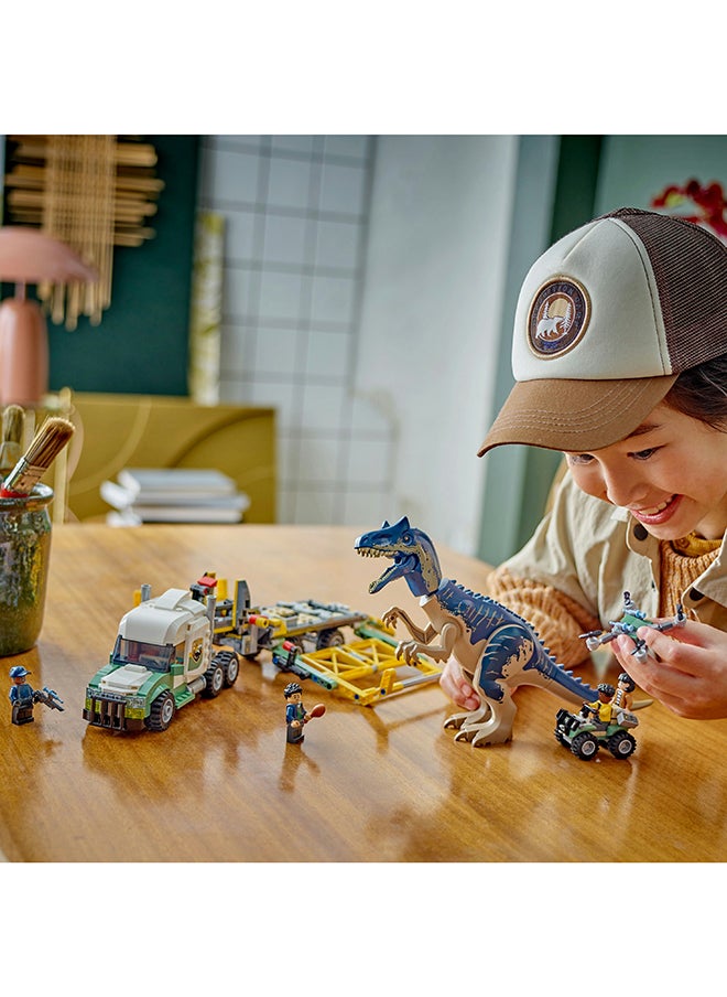 LEGO Jurassic World Dinosaur Missions: Allosaurus Transport Truck Toy, Fun Gift Idea for Kids’ Parties with Kenji, Darius and Yaz Figures for Boys and Girls Aged 8 Plus 76966  - Image 5