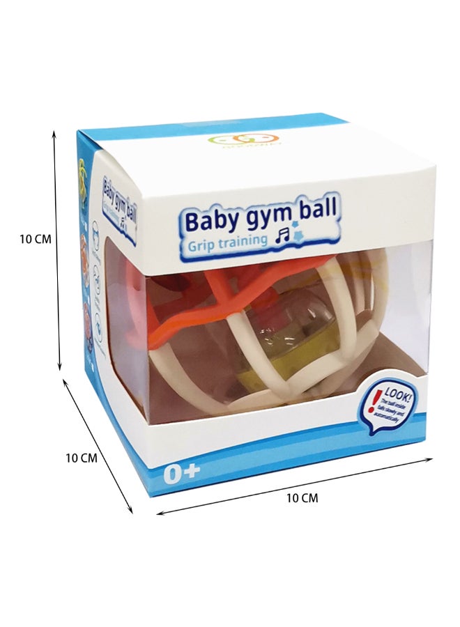 COGNIKIDS Baby Gym Ball – 360° Grasping Rattle Ball for Newborns 0+ | Tactile Sensory Toy with Sounds, Easy Grip, Colorful Cage Design | Safe, BPA-Free, Visual & Motor Skill Development Blue - Image 4