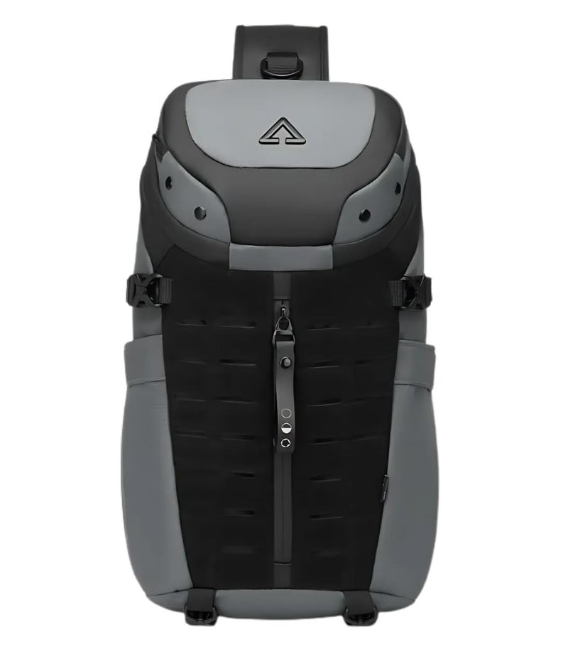 OZUKO حقيبة كتف مقاومة للماء للرجال مع حامل ثلاثي الأرجل، جيب للمظلة، منظم لوحي، حقيبة كتف مضادة للسرقة، حقيبة رياضية جاهزة للتكنولوجيا، رمادي، 9730 - Image 1