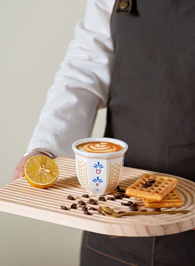 YIM-VIBEHAUS Espresso Cup Arabic Coffee Cup Mug Ceramic Coffee Cup Teacup for Turkish Tea, Latte, Cappuccino 180mL - Image 3