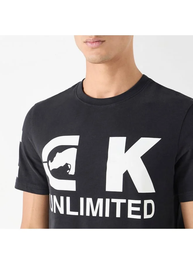 Ecko Unltd. Ecko Unltd Logo Print Crew Neck T-shirt