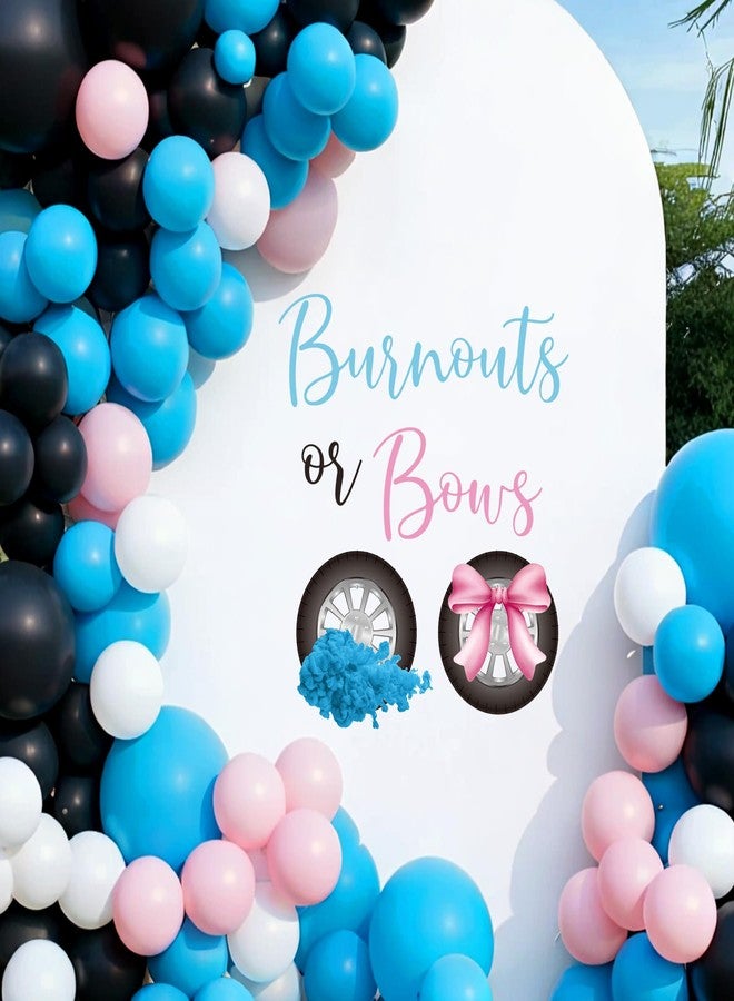 Dvehdbay Burnouts or Bows Gender Reveal Decorations - Boy or Girl Gender Reveal Sign, Pink Bows Decal Sign for Balloons Arch Backdrop, Boy or Girl Baby Shower Decorations, 1St Party Supplies (Not Balloon Arch) - Image 4