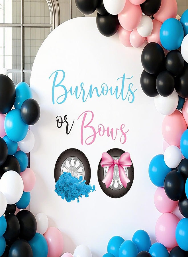 Dvehdbay Burnouts or Bows Gender Reveal Decorations - Boy or Girl Gender Reveal Sign, Pink Bows Decal Sign for Balloons Arch Backdrop, Boy or Girl Baby Shower Decorations, 1St Party Supplies (Not Balloon Arch) - Image 2