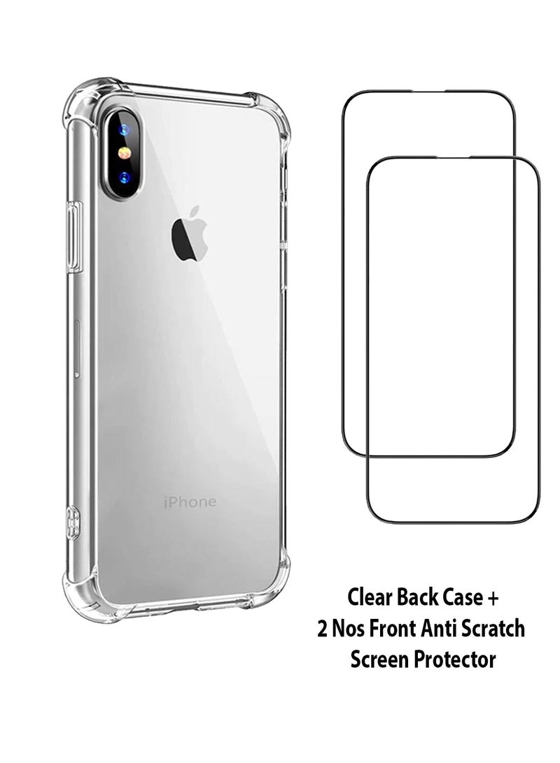 Zolo Protective Clear Case Cover and 2Pcs 9D Tempered Glass Ultra Clear Screen Protector For Apple iPhone XS Max - Image 1