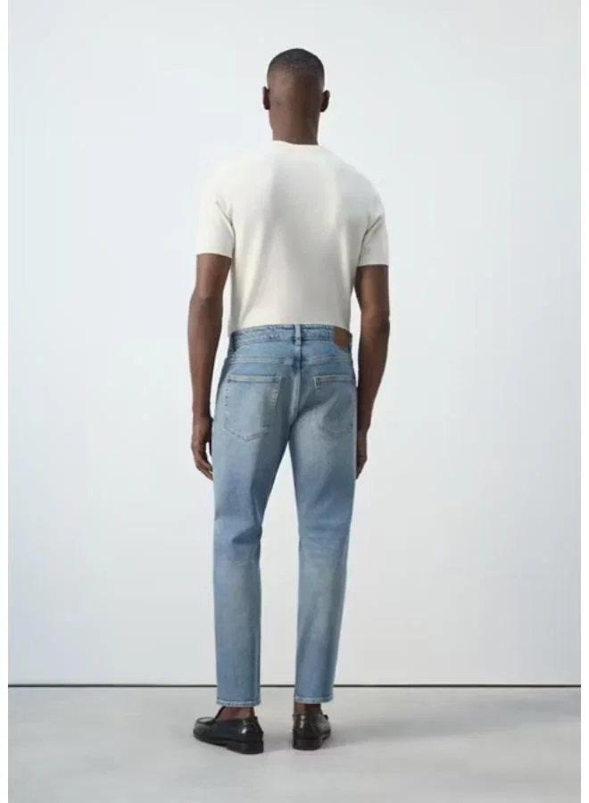 مانجو مان Ben Cropped Tapered-Fit Jeans