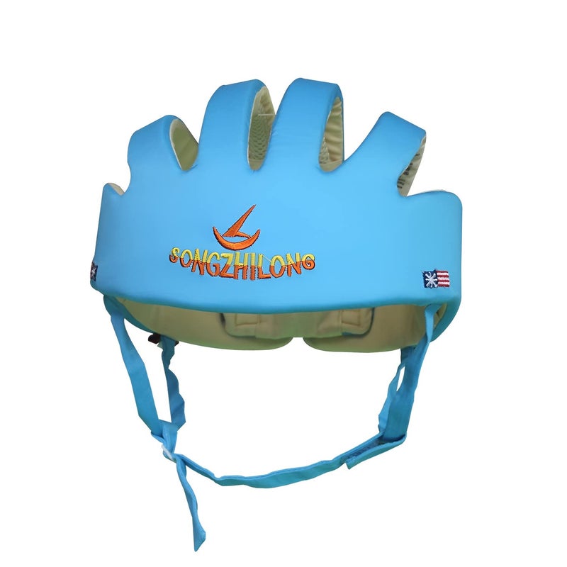 ESUPPORT Baby Adjustable Helmet, Kid Soft Cushion Harnesses Cap, Toddler Infant Hat When Learning to Crawl Walk Play (Blue) - Image 2