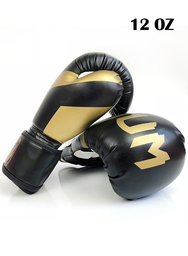 Generic Boxing Gloves, Pro Training Sparring, Maya Hide Leather, Muay Thai MMA Kickboxing, Men Women Adult, Heavy Punching Bag Focus Mitts Pads Workout, Ventilated Palm, Multi Layered,12 OZ  - Image 1