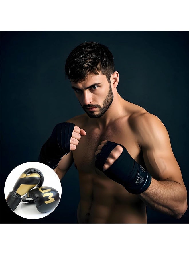 Generic Boxing Gloves, Pro Training Sparring, Maya Hide Leather, Muay Thai MMA Kickboxing, Men Women Adult, Heavy Punching Bag Focus Mitts Pads Workout, Ventilated Palm, Multi Layered,12 OZ  - Image 3