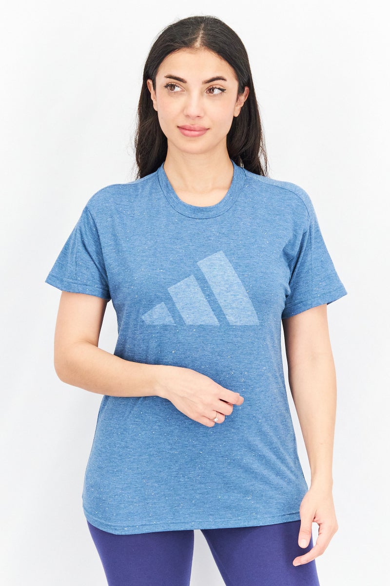 Adidas Women Sportswear Fit Future Icon Winners Tees, Teal Blue - Image 1