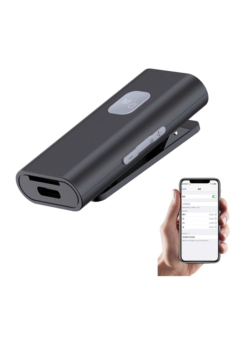 Captaintech Bluetooth Receiver Car Bluetooth Aux Adapter 3.5mm Portable Jack with Collar Clip for Headphones Car Home Stereo Systems Support TF Card Music Playback - Image 1