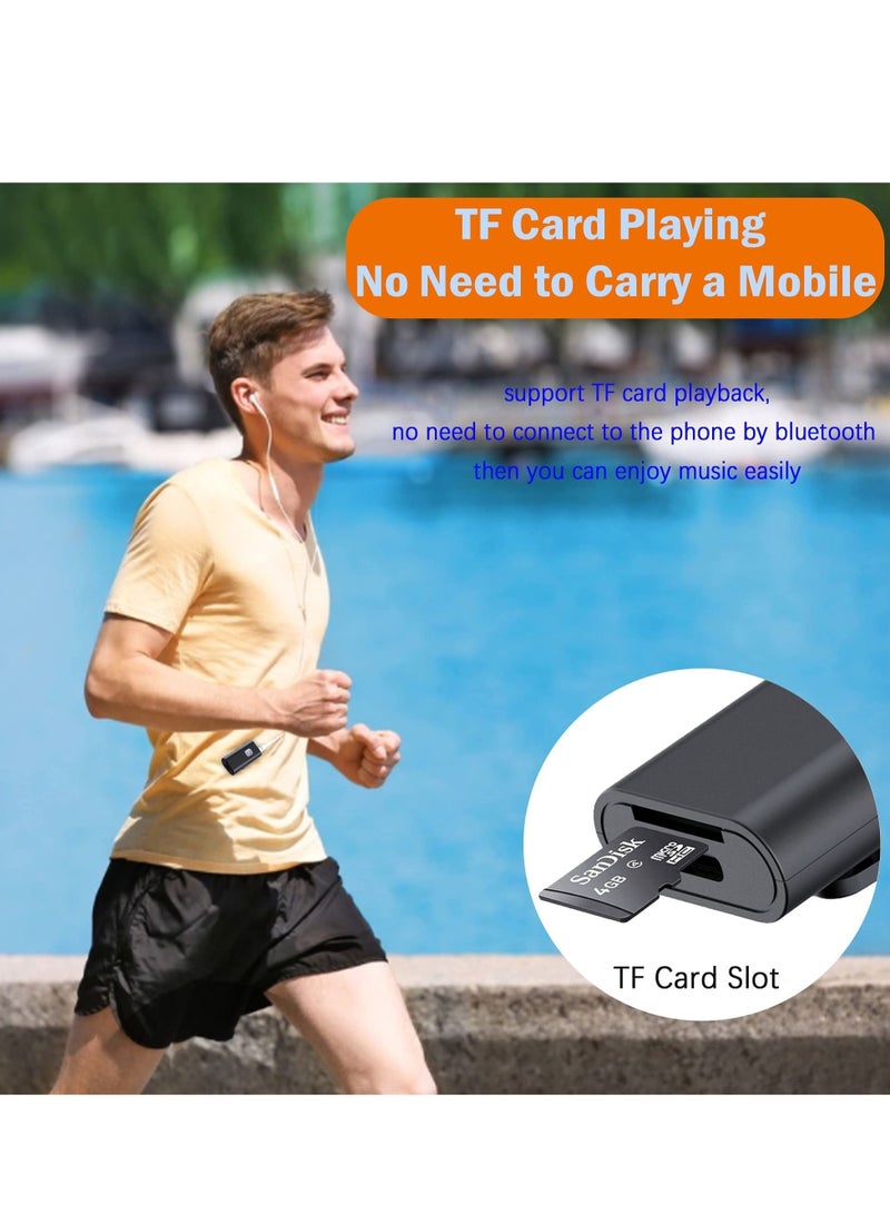 Captaintech Bluetooth Receiver Car Bluetooth Aux Adapter 3.5mm Portable Jack with Collar Clip for Headphones Car Home Stereo Systems Support TF Card Music Playback - Image 2