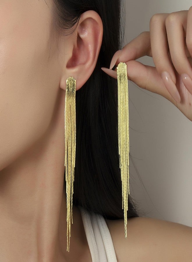 SALTY Anti Tarnish Tassel Temptation Gold Earrings Set for Women | Stylish Fashion Jewellery | Accessories for Girls | Minimal Jewelry | Ideal for Gifting | Marriage, Birthday | Gift for Valentine Day - Image 2