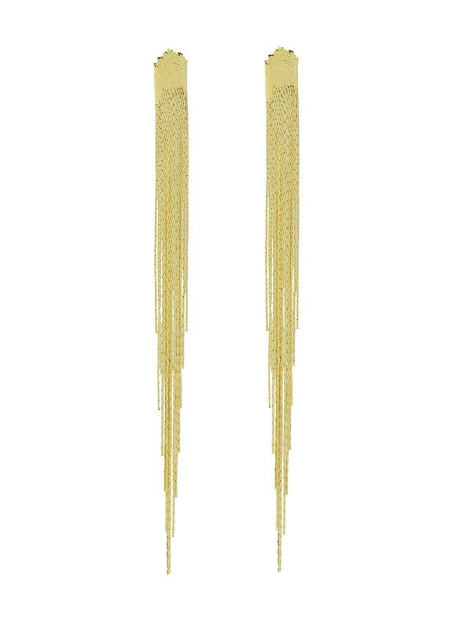 SALTY Anti Tarnish Tassel Temptation Gold Earrings Set for Women | Stylish Fashion Jewellery | Accessories for Girls | Minimal Jewelry | Ideal for Gifting | Marriage, Birthday | Gift for Valentine Day - Image 1