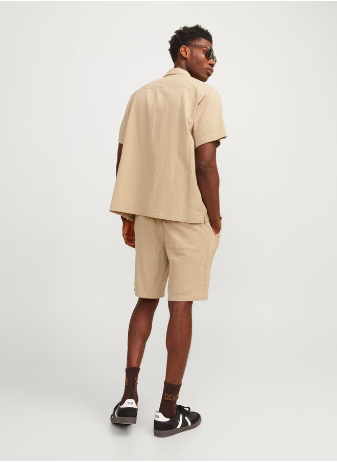 JACK & JONES Textured Resort Collar Regular Fit Shirt  - Image 4