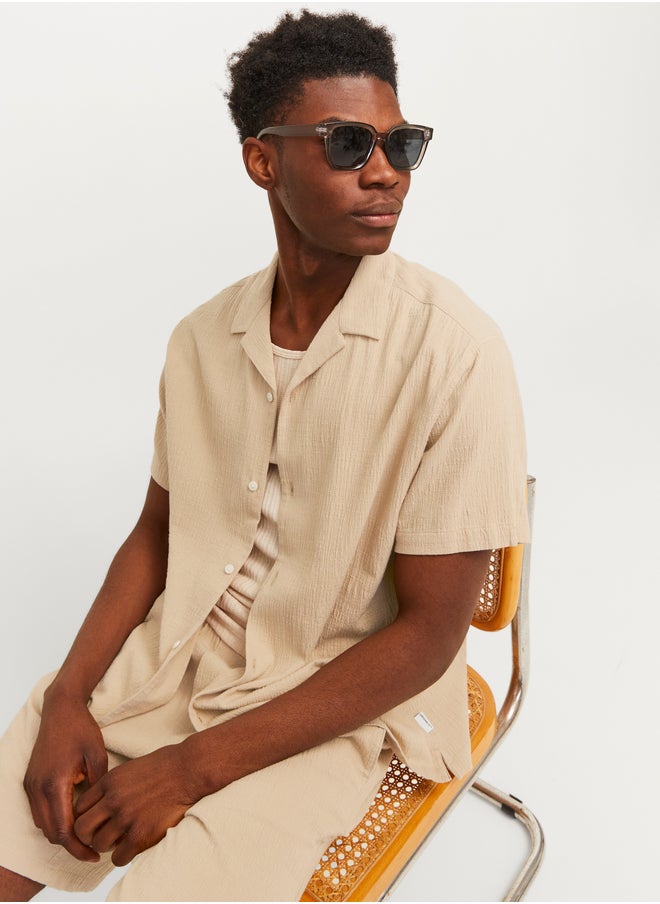 JACK & JONES Textured Resort Collar Regular Fit Shirt  - Image 2