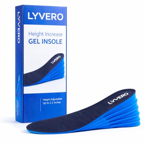 Lyvero Height Increase Insoles for Men & Women – 4-Layer Adjustable Shoe Lift Inserts for Comfort & Height Boost – Fits Sneakers, Boots, Casual Shoes – Discreet & Comfortable (1 Pair) - Image 1