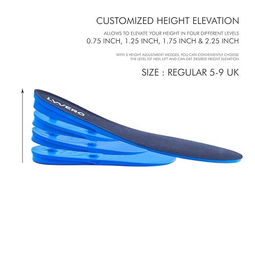 Lyvero Height Increase Insoles for Men & Women – 4-Layer Adjustable Shoe Lift Inserts for Comfort & Height Boost – Fits Sneakers, Boots, Casual Shoes – Discreet & Comfortable (1 Pair) - Image 3