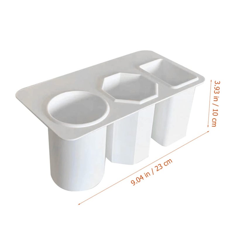 2 Pcs Desktop Pen Organizer Box Office Stationery Storage Adhesive Holder - Image 3