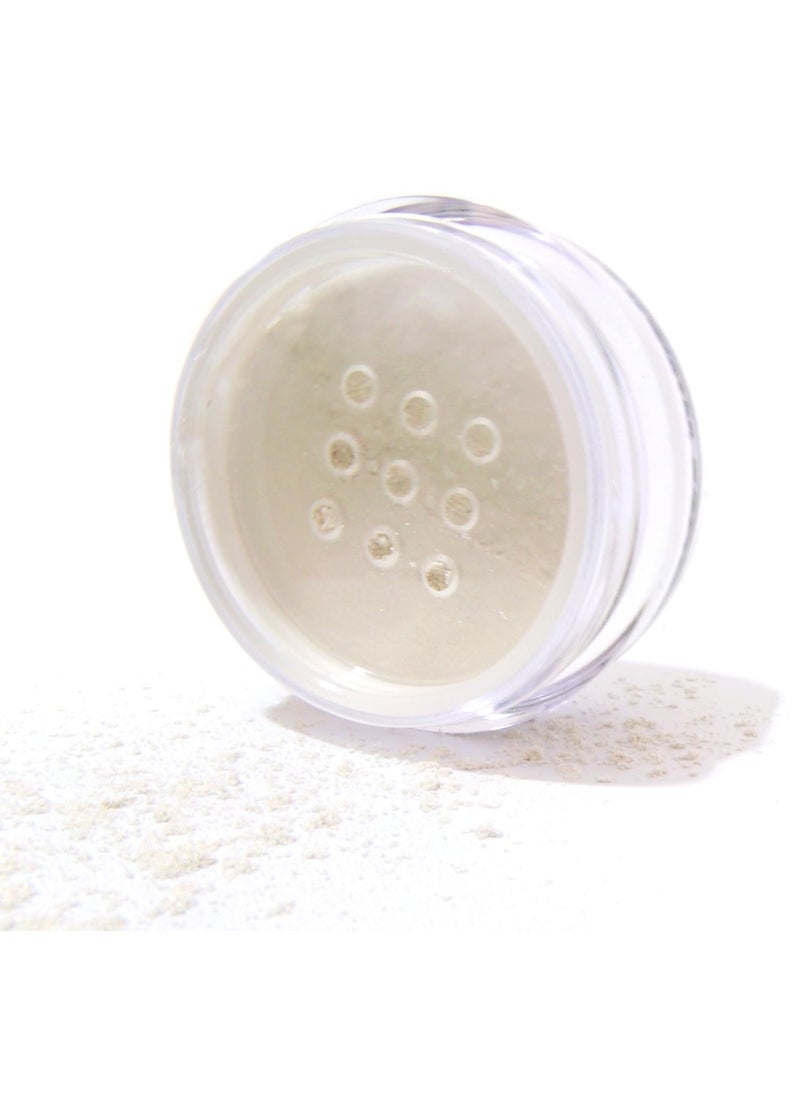 Pure Ziva - White Gold Silver Glam Iridescent Shimmer Sheer Tone Loose Eyeshadow Powder Pigment, Single Glitter Mineral Dust Jar Pot; Talc, Paraben & Cruelty Free, No Animal Testing - Image 1