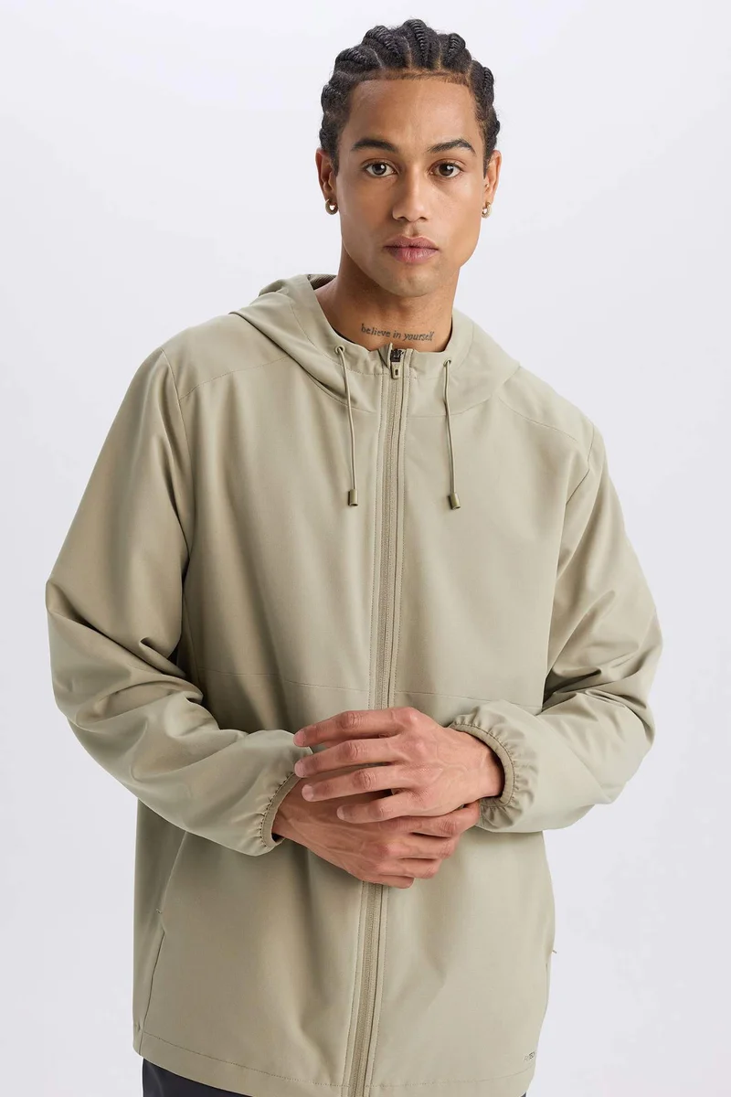 ديفاكتو DeFactoFit Regular Fit Hooded Mesh Lined Zippered Jacket