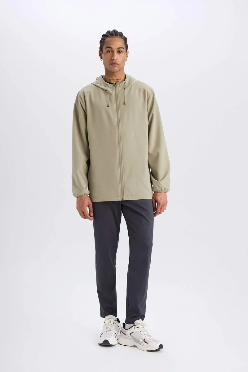 ديفاكتو DeFactoFit Regular Fit Hooded Mesh Lined Zippered Jacket