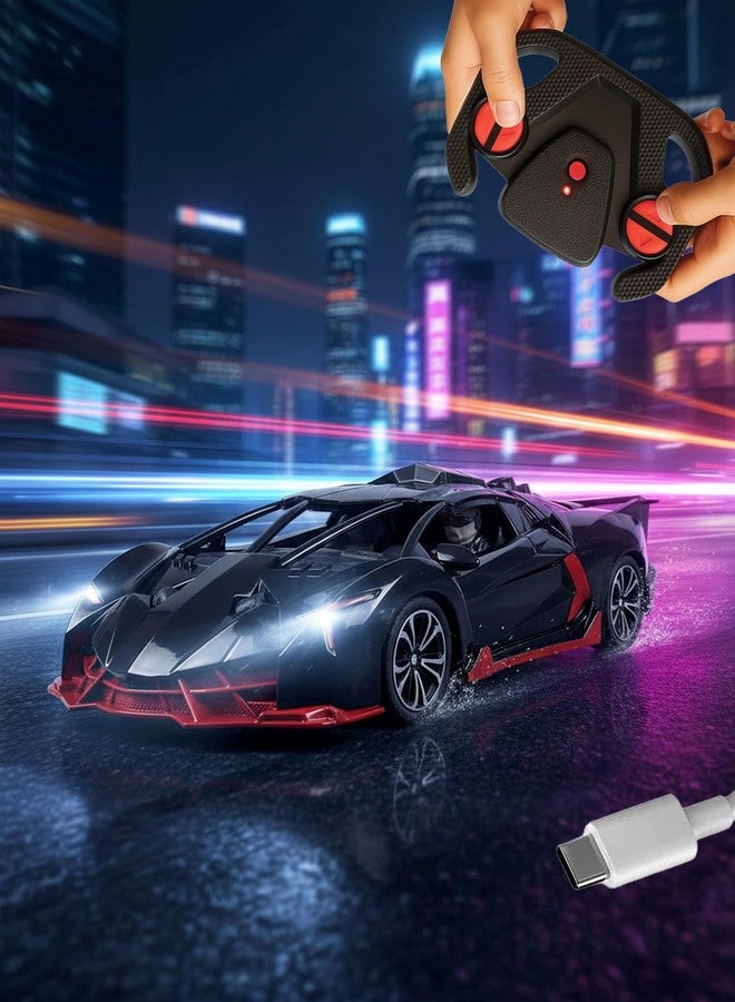 Lifelong Rechargeable Remote Control Car for Kids | 2.4GHz, LED Headlights, Up to 90 to 120 min Non-Stop Play Time, 125ft Remote Range, Type-C Charging, Anti-Skid Tyres, BIS Certified, USB Cable - Image 1