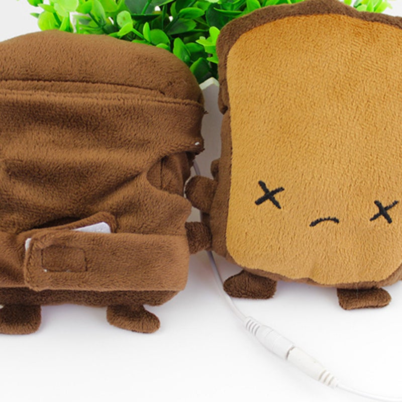 2 Pairs of USB Heated Gloves Warm Heated Gloves Adorable Bread Gloves Heating Cartoon Gloves - Image 3