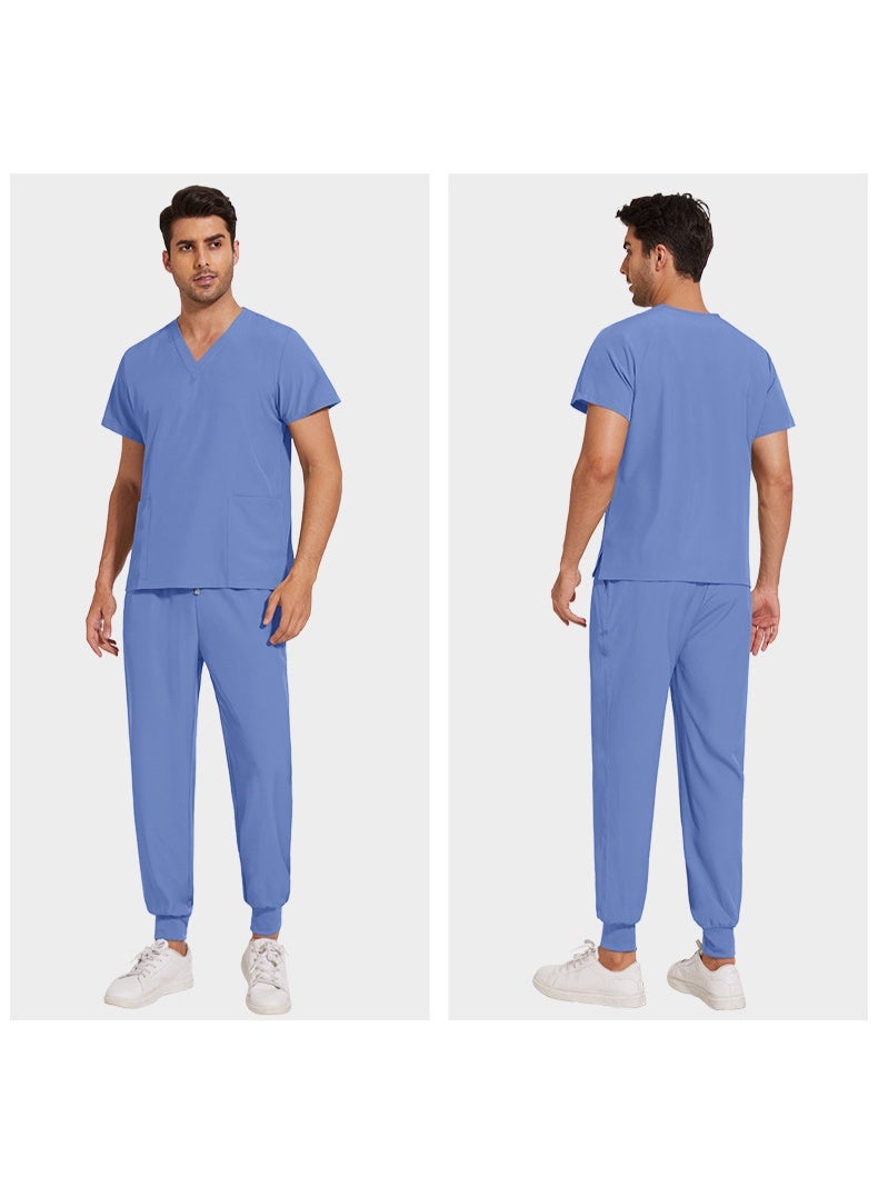 NIBEMINENT Surgery Uniforms Unisex Clinical Clothing Top And Pant Doctor Nurse Uniforms Oral Dental Workwear Medical Scrubs Sets - Image 2