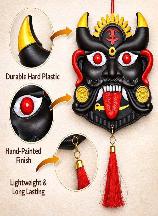 YTM Nazar Battu Evil Eye Wall Hanging for Home Entrance & Main Door | Hand-Painted Drishti Bommai Nazar Suraksha Kavach | Vastu Decorative Protection for Door, Office, Shop & Bungalow Gate (Large) - Image 4