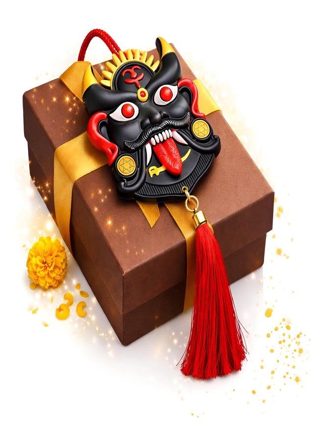 YTM Nazar Battu Evil Eye Wall Hanging for Home Entrance & Main Door | Hand-Painted Drishti Bommai Nazar Suraksha Kavach | Vastu Decorative Protection for Door, Office, Shop & Bungalow Gate (Large) - Image 1