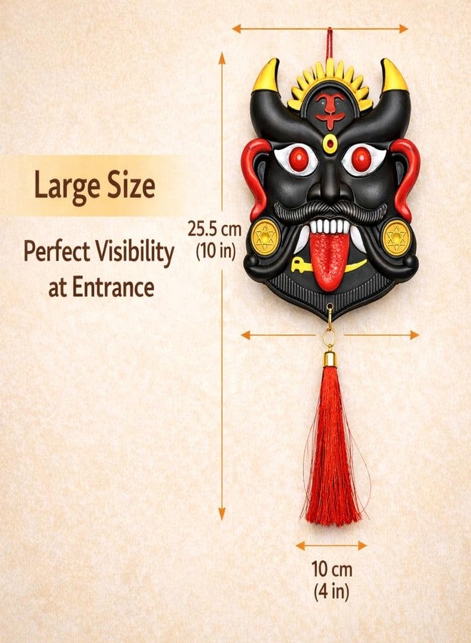 YTM Nazar Battu Evil Eye Wall Hanging for Home Entrance & Main Door | Hand-Painted Drishti Bommai Nazar Suraksha Kavach | Vastu Decorative Protection for Door, Office, Shop & Bungalow Gate (Large) - Image 5