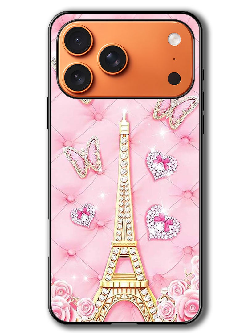 Theodor Case Compatible with Apple iPhone 17 Pro Max 6.9 Inch Protection Shockproof Bumper Cover Eiffel Tower (2) - Image 1