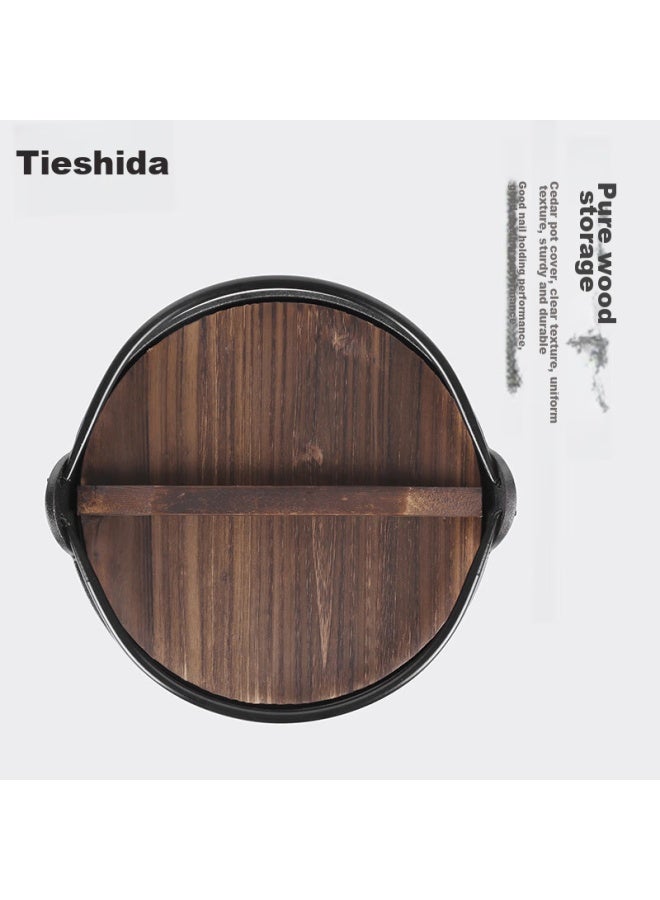 Telssida Cast Iron Sukiyaki Pot, Non-coated Thickened Non-stick Iron Soup Pot, Stew Pot, Meat Stew Pot, Outdoor Cooking Hot Pot - Image 4